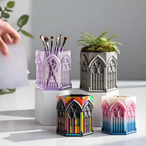 Chi tiết kẹp giữ bút cup khuôn silicon cho DIY Nhựa Trồng bê tông container làm đồ thủ công