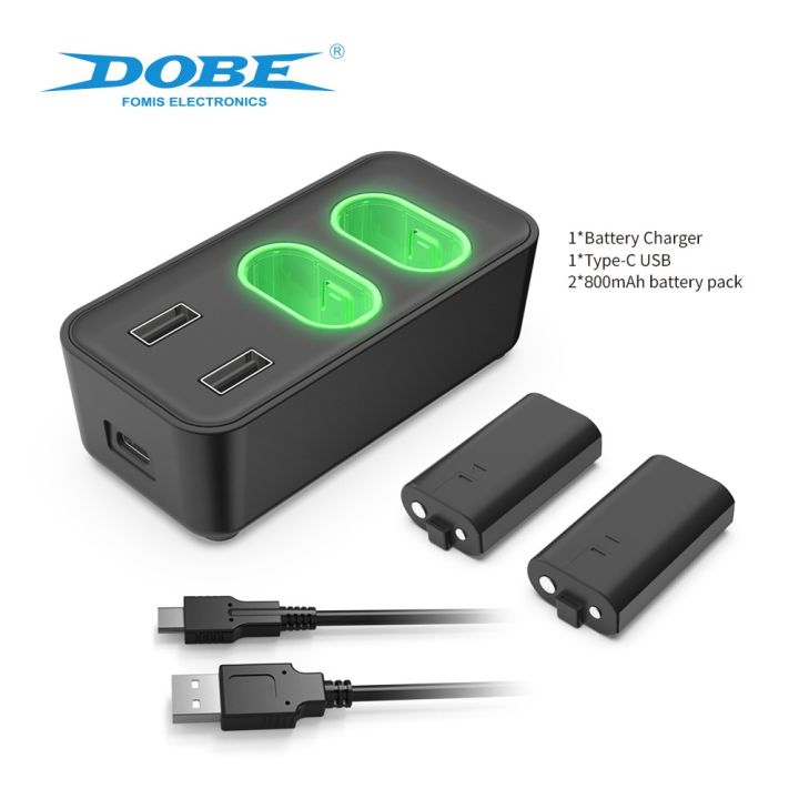 DOBE 2Pcs 800mAh Battery Pack for Xbox Series Xbox One Wireless