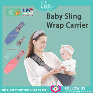 VREN Sling Cotton 2 in 1 Baby Sling Wrap Carrier from Newborns to Toddler Tough Shoulder Belt Waist Stool Strap Outdoor