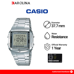 Jam Tangan Pria Casio General DB-360-1A Data Bank Digital Dial Stainless Steel Band
