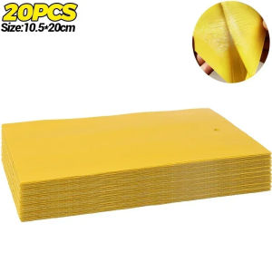 Dizoey 100PCS Strong Sticky Insect Trap Double-sided Fruit Fly Traps Bugs Yellow Sticky Board Plant Flower Pest Control Catcher Insect Killer