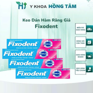 Keo Dán Hàm Răng Giả FIXODENT Original 68g Mùi Vị Dễ Chịu Tiện Lợi Dễ Sử Dụng