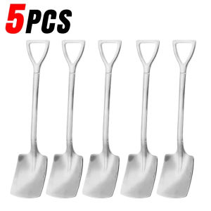 Dizoey 20/2Pcs Stainless Steel Shovel Spoons Gold Silver Mini Coffee Teaspoon Fruit Ice Cream Dessert Spoon Scoops Kitchen Tableware Set
