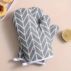 Kitchen Anti-Hot Cooking Gloves Microwave Heat Insulation Gloves Thickened Anti-Scalding Gloves