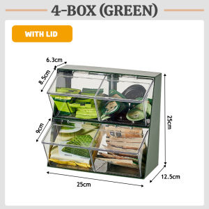 Worthbuy Rak Uncang Teh Tea Bag Storage Box Cosmetic Organizer Capsule Coffee Snack Rack Bekas Penyimpanan Alatan 茶包收纳盒