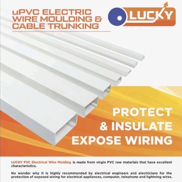 uPVC Electric Wire Moulding Cable Trunking (Cut 2x 1.22m) | Lazada PH