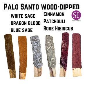 SI Palo Santo Wood-Dipped White Sage White Sage Dragon Blood and Blue Sage Powerful Cleansing Wood