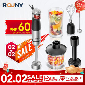 ROUNY 1500W Hand Blender - 18000 RPM for Fast Blending  6-in-1 Multifunction