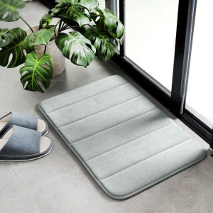 SAIYG Flandre Absorbent Non-slip Foot Mat 40*60cm Bathroom Mat Carpet Coral Velvet Mats Memory Foam