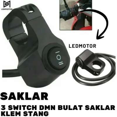 Saklar Stang Motor 3 Switch DMN Bulat – ON OFF ON Multifungsi Premium