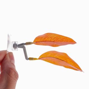 SIRENXI Mô phỏng Lá gác cá Betta Sáng Tạo Nhựa Cảnh quan hồ cá Trang trí bể cá Có ống hút Lá sinh sản cá Bể cá