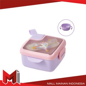 MallMainan-C940 Tempat Makan Anak Karakter Kartun dengan Mangkuk Set Sendok Garpu Gunting BPA FREE / Lunch Box Set Kids Astronot Bowl Portable / Kotak Bento Anak Sekolah Import