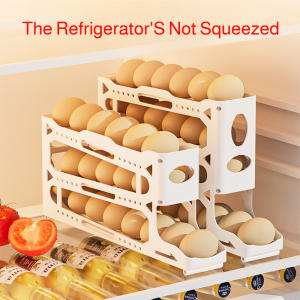 Food grade egg storage box separate storage box inside the refrigerator/Egg box narrow edge easy to squeeze and break transparent large capacity four layers increase the tilt space food grade egg storage box
