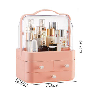Makeup Organizer for Vanity Skincare Organizer for Bathroom Countertop Cosmetic Display Case Cosmetic Storage Box
