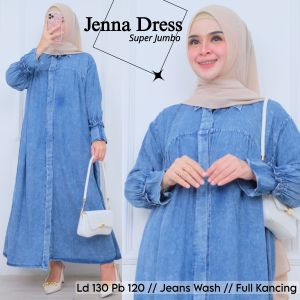 JENNA DRESS UKURAN JUMBO LD 130 BB 80 SAMPAI 100 KG