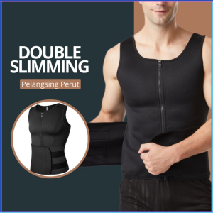 PENGIRIMAN CEPAT TaffSPORT Korset Pembentuk Badan Pria Shaper Corset Vest Single Velcro MWL10 / korset pembentuk badan sispek sixpack body dada pria full / korset pengecil perut buncit pembakar lemak pelangsing full body