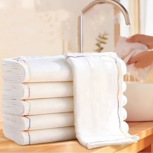 Sunion Coral Felt Cloth Dishwashing Towel Kitchen Cleaning Lazy Wave Pattern Oil-Free All-Cleaning Cloth