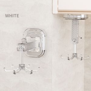 Gantungan Tempel Hook Putar 360° 6 Kait Tempel dengan suction Minimalis Untuk Dapur Kamar Mandi