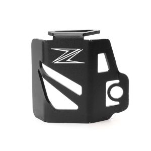 For Kawasaki Z400 Z900 Z500 Z250 Motor Rear Brake Pump Fluid Tank Oil Cup Reservoir Guard Cover Protector CNC