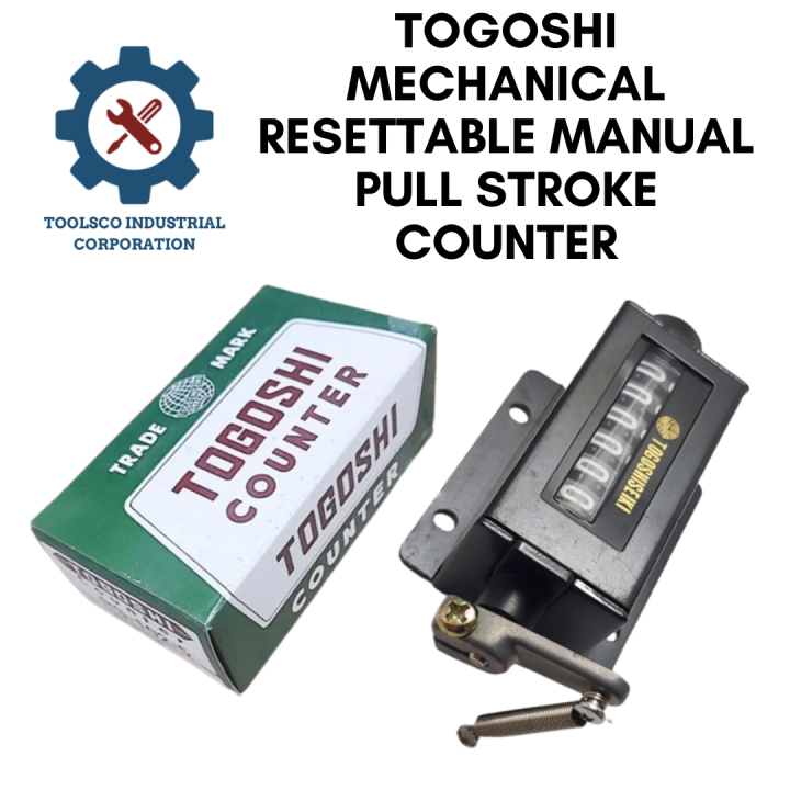 Togoshi Machine Counter TOGOSHI MECHANICAL RESETTABLE MANUAL PULL STROKE COUNTER | Lazada PH