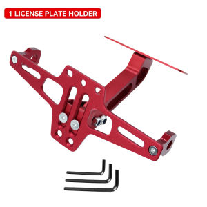 Universal Motorcycle License Plate Frames Plate Holder For Motorcycle Aluminum Alloy License Plate Stand Bracket With Led Light And Free Installation Tools Adjustable For Most Motorcycle number plate bracket