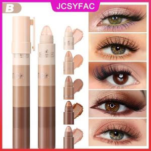 JCSYFAC Dimshow 5 trong 1 Eyeshadow bút chì Kit nhung Matte sắc tố ánh sáng lung linh làm nổi bật trang điểm kết hợp mini Eye Shadow bút mỹ phẩm