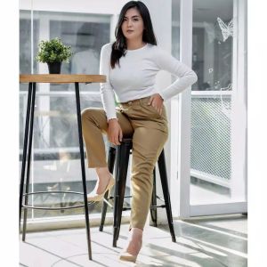 Celana Wanita Dewasa Panjang Baggypants Twill Kantor Murah
