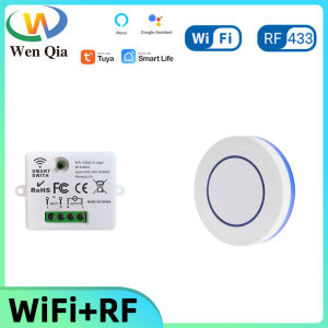 WenQia WiFi Smart Switch RF Wireless Light Remote ControllerMini 110V 220V 240V 10A Timing Breaker Modulework with Alexa/天猫精灵/Tuya