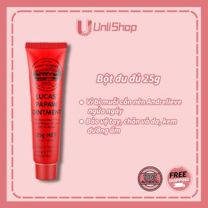 Lucas Papaw Ointmen Cream 25g - Kem đa năng chiết xuất đu đủ Úc Giúp làm lành vết thương trị da nứt nẻ dưỡng ẩm sâu và phục hồi da tổn thương hiệu quả - sản phẩm thiết yếu cho mọi gia đình