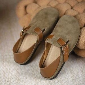 Free Shipping WomenS Slip-On Soft-Soled Shoes Closed-Toe Slippers Versatile Round-Toe Two-In-One Shoes For Autumn 2026