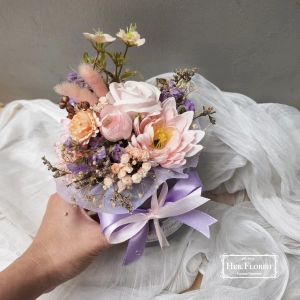 HER.FLORIST Blooming Potten Soap Flower MIX / Rangkaian Bunga Sabun Mix/ Pot Kado Lucu Hiasan