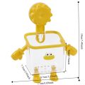 HDTRJ 2PCS Robot Shape Toothbrush Holder Wall-Mounted Perforation-Free Transparent Storage Box Creative Multi-Functional Face Towel Storage Rack Home. 