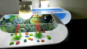 LAMPU LED 3 WATT AKUARIUM MINI IKAN HIAS SET COLOKAN KABEL