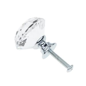 Handle Pintu Kristal Kenop Kristal Knob Laci Crystal Kaca Handle 30mm Tarikan Laci Kristal Universal Crystal Knob+ Baut