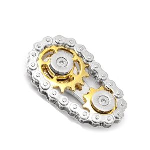 GAOSU Đầu quay Con quay Fidget Spinner Bánh răng Xích Con quay hồi chuyển Bánh răng Xích quay tay Đầu ngón tay bánh đà Kim loại Con quay hồi chuyển xích bánh răng Người lớn