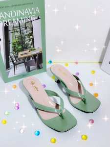 Toko Alika - Sandal Wanita Terbaru Hijau Mint Tinggi hak 4cm