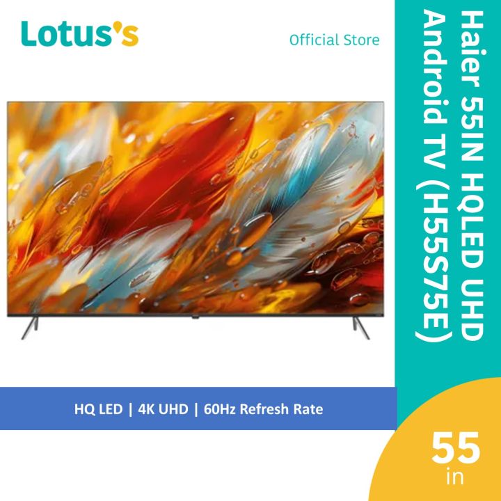 Haier 55" Hqled Uhd Android Tv (H55S75E) | Lazada