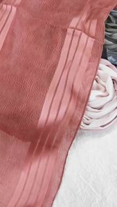 Womens Fashion Versatile Scarf Headscarf Striped Wrinkle Design Gradient Middle Eastern Arabian Headscarf
