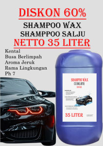 Wax Shampoo Mobil Ekstra Lembut Busa Besar Aroma Jeruk - Netto 35 Liter