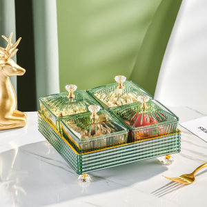 MLADEN Raya Fashion Fruit Snack Storage Divided Tray New Year Ramadan Snack Tray Desktop Candy Plate