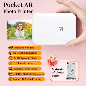 【1 YEAR WARRANTY】HPRT MT53 Portable Photo Printer Pro | AR Video Printing | Compact Design | Inkless Printing | App Control