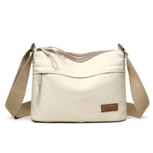GStar New Multi-Layer Casual Crossbody Bag Portable Water-Resistant Nylon Womens Shoulder Bag Lightweight Small Square Bag