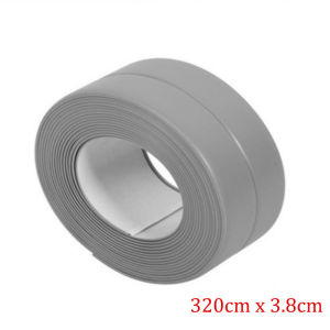 Self Adhesive Bathroom Kitchen Waterproof Tape Sink Sealing Sticker White/GreyCoffee(3.2M x 3.8CM)