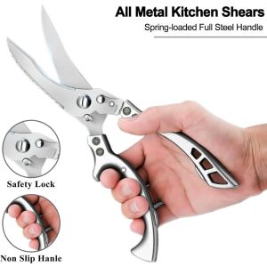 JAPAN SK5 Food Scissors Household Kitchen Scissors Strong Chicken Bone Scissors Large SK5 Stainless Steel Multi-Function