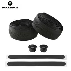 (SUPER GRIPPY) WJS 2 in 1 ROCKBROS Bicycle Handlebar Wrap Tape With Adhesive and Bar Block PU EVA Thick Soft Breathable MTB Bicycle Grip Cycling Accessories Anti Slip Bike Grip Tape Comfortable Wrap Tape Pelekat Handle Bar Basikal 车把包裹 [FREE RM50 VOUCHER]