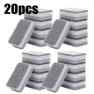 30Pcs Three Layers Cleaning Sponges Reusable Pan Pot Dishwashing Scouring Pads Household Kitchen Sponge Wipes Brush Clean Tools