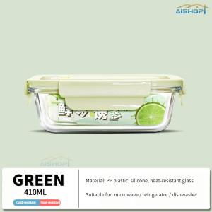 [SG Seller]Oven Microwave Glass Food Container Glass Lunch  Borosilicate Glass Food Storage Container Airtight