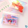 Dompet PVC Transparant Hologram Aesthetic/Tas Dompet Kecil Mini Cosmetic pouch - Best Stationary. 