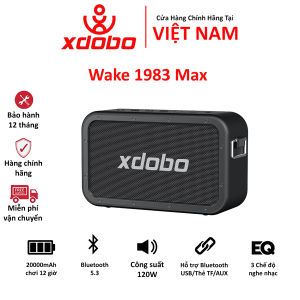 Loa Bluetooth 5.3 Xdobo Wake 1983 Max 120W Loa Bass Trầm Ấm Mid Treb Sáng Âm Thanh Trong Chi Tiết Âm Thanh 360 Độ - Chính hãng bảo hành 12 tháng