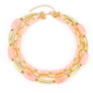 HULEQQI Exaggerated Multi Layer Stacked Necklace Charm Light Luxury Beaded Necklace Adjustable Decoration Bohemian Necklace Women